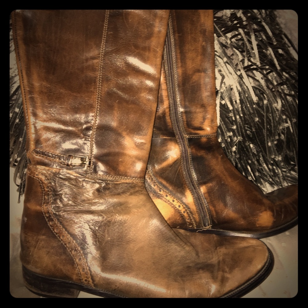 Valerie Stevens, Brown leather, Riding boots. 8